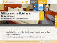 Tablet Screenshot of landhotel-betz.de